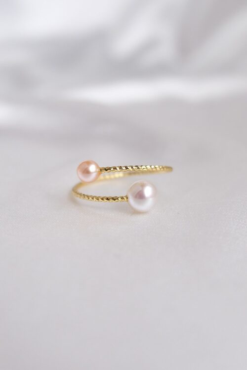 Freshwater Pearl Double Pearls Ring